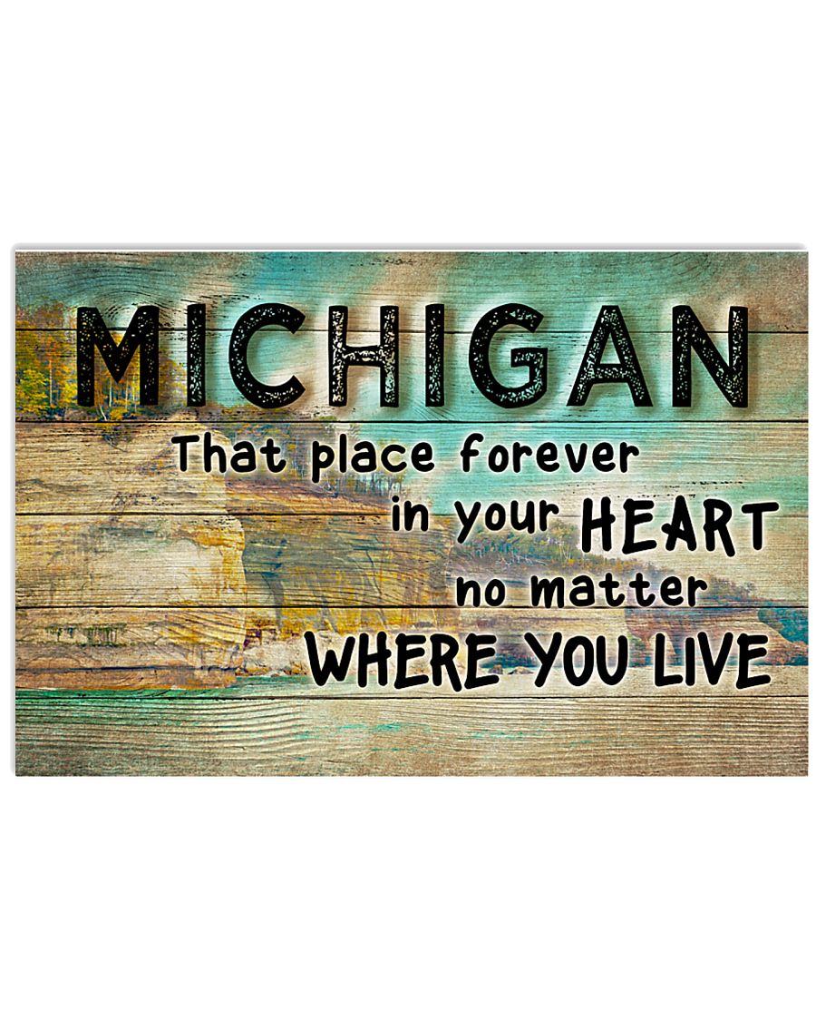 MICHIGAN THAT PLACE FOREVER IN YOUR HEART 17x11 Poster
