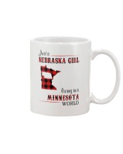 NEBRASKA GIRL LIVING IN MINNESOTA WORLD Mug tile