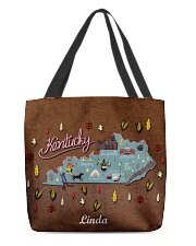 Custom Name Kentucky Map With Symbol All-over Tote front