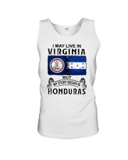 LIVE IN VIRGINIA BEGAN IN HONDURAS Unisex Tank tile