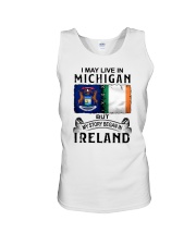 LIVE IN MICHIGAN BEGAN IN IRELAND Unisex Tank tile