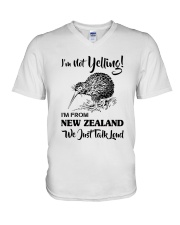 I'M NOT YELLING I'M FROM NEW ZEALAND V-Neck T-Shirt thumbnail