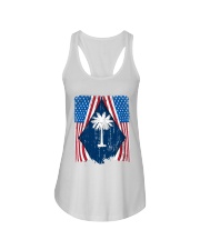 South Carolina Flag In America Ladies Flowy Tank tile