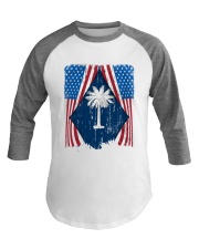 South Carolina Flag In America Baseball Tee tile