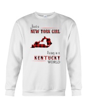 NEW YORK GIRL LIVING IN KENTUCKY WORLD Crewneck Sweatshirt thumbnail