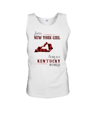 NEW YORK GIRL LIVING IN KENTUCKY WORLD Unisex Tank thumbnail