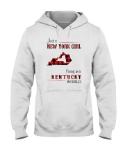 NEW YORK GIRL LIVING IN KENTUCKY WORLD Hooded Sweatshirt thumbnail