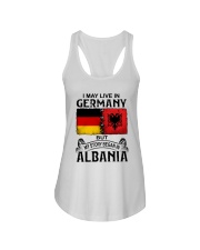 LIVE IN GERMANY BEGAN IN ALBANIA Ladies Flowy Tank tile