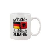 LIVE IN GERMANY BEGAN IN ALBANIA Mug tile