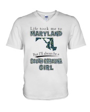 SOUTH CAROLINA GIRL LIFE TOOK TO MARYLAND V-Neck T-Shirt tile