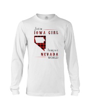 IOWA GIRL LIVING IN NEVADA WORLD Long Sleeve Tee thumbnail