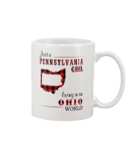 PENNSYLVANIA GIRL LIVING IN OHIO WORLD Mug tile