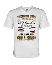 Indiana Girl Hated By Many Loved By Plenty V-Neck T-Shirt tile