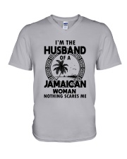 I'M THE HUSBAND OF A JAMAICAN WOMAN V-Neck T-Shirt thumbnail