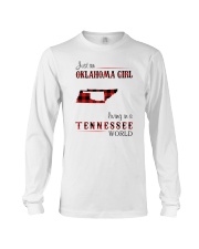 OKLAHOMA GIRL LIVING IN TENNESSEE WORLD Long Sleeve Tee thumbnail