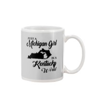 JUST A MICHIGAN GIRL IN A KENTUCKY WORLD Mug thumbnail