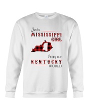 MISSISSIPPI GIRL LIVING IN KENTUCKY WORLD Crewneck Sweatshirt tile