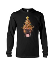 Boxer Head Christmas Tree Long Sleeve Tee tile