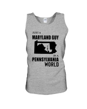 JUST A MARYLAND GUY IN A PENNSYLVANIA WORLD Unisex Tank thumbnail