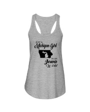 JUST A MICHIGAN GIRL IN AN IOWA WORLD Ladies Flowy Tank thumbnail