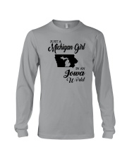 JUST A MICHIGAN GIRL IN AN IOWA WORLD Long Sleeve Tee thumbnail