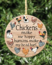 Chickens Make Me Happy Circle ornament - single (porcelain) aos-circle-ornament-single-porcelain-lifestyles-02