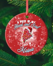 My Heart And Soul Lives In Maine Circle ornament - single (porcelain) custom-circle-ornament-single-porcelain-lifestyle-10