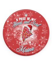 My Heart And Soul Lives In Maine Circle ornament - single (porcelain) front