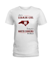 GERMAN GIRL LIVING IN NORTH CAROLINA WORLD Ladies T-Shirt tile