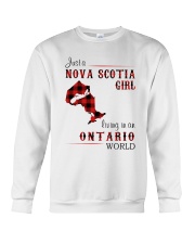NOVA SCOTIA GIRL LIVING IN ONTARIO WORLD Crewneck Sweatshirt tile
