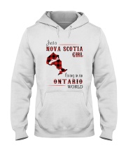 NOVA SCOTIA GIRL LIVING IN ONTARIO WORLD Hooded Sweatshirt tile