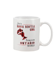 NOVA SCOTIA GIRL LIVING IN ONTARIO WORLD Mug tile