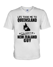 NEW ZEALAND GUY LIFE TOOK TO QUEENSLAND V-Neck T-Shirt thumbnail