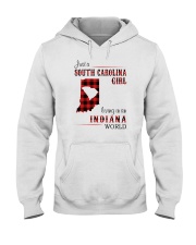 SOUTH CAROLINA GIRL LIVING IN INDIANA WORLD Hooded Sweatshirt thumbnail