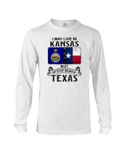LIVE IN KANSAS BEGAN IN TEXAS Long Sleeve Tee tile