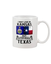 LIVE IN KANSAS BEGAN IN TEXAS Mug tile