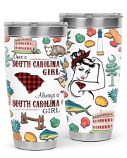 Once A South Carolina Girl Plaid Pattern 30oz Tumbler front