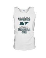 MICHIGAN GIRL LIFE TOOK TO TENNESSEE Unisex Tank tile