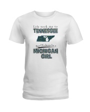 MICHIGAN GIRL LIFE TOOK TO TENNESSEE Ladies T-Shirt tile