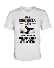 Georgia Girl Just A Mouth With No Filter V-Neck T-Shirt tile