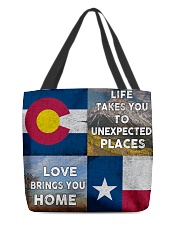 TEXAS COLORADO LOVE BRINGS YOU HOME All-Over Tote tile