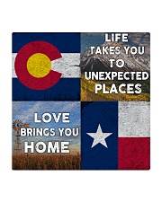 TEXAS COLORADO LOVE BRINGS YOU HOME Square Coaster tile