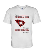 FILIPINO GIRL LIVING IN SOUTH CAROLINA WORLD V-Neck T-Shirt tile
