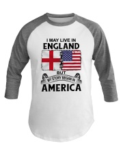 LIVE IN ENGLAND BEGAN IN AMERICA ROOT WOMEN Baseball Tee thumbnail
