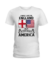 LIVE IN ENGLAND BEGAN IN AMERICA ROOT WOMEN Ladies T-Shirt thumbnail