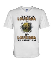 LOUISIANA WILL ALWAYS LIVE IN ME V-Neck T-Shirt thumbnail