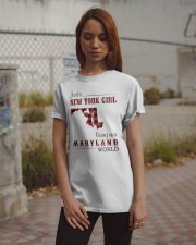 NEW YORK GIRL LIVING IN MARYLAND WORLD Classic T-Shirt apparel-classic-tshirt-lifestyle-18