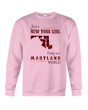 NEW YORK GIRL LIVING IN MARYLAND WORLD Crewneck Sweatshirt thumbnail
