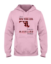 NEW YORK GIRL LIVING IN MARYLAND WORLD Hooded Sweatshirt thumbnail