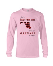 NEW YORK GIRL LIVING IN MARYLAND WORLD Long Sleeve Tee thumbnail